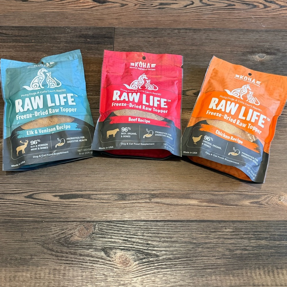 Raw Life Freeze Dried Meal Toppers - 3 Packages